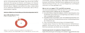 Zu sehen ist der Infoflyer zu den Auswirkungen von TTIP & CETA auf die Kommunen.