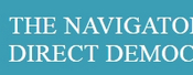 Das Logo von "THE NAVIGATOR TO DIRECT DEMOCRACY" ist zu sehen.