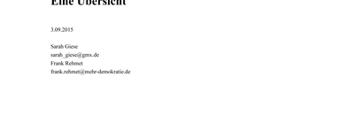 Das Deckblatt vom Papier "Direkte Demokratie in Spanien" ist zu sehen.