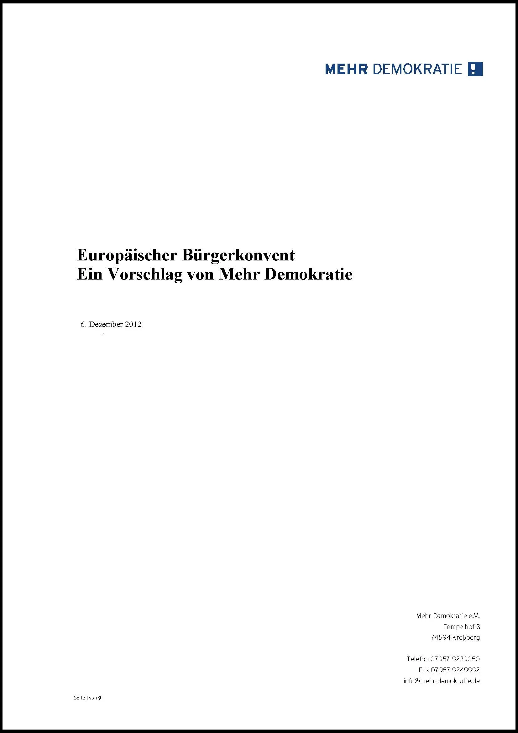EU-Konventsvorschlag