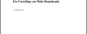 Das Deckblatt vom Positionspapier "Europäischer Bürgerkonvent Ein Vorschlag von Mehr Demokratie" ist zu sehen.
