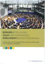 Cover der Broschüre Bürgerbeteiligung, Volksabstimmungen, Parlamentsentscheide