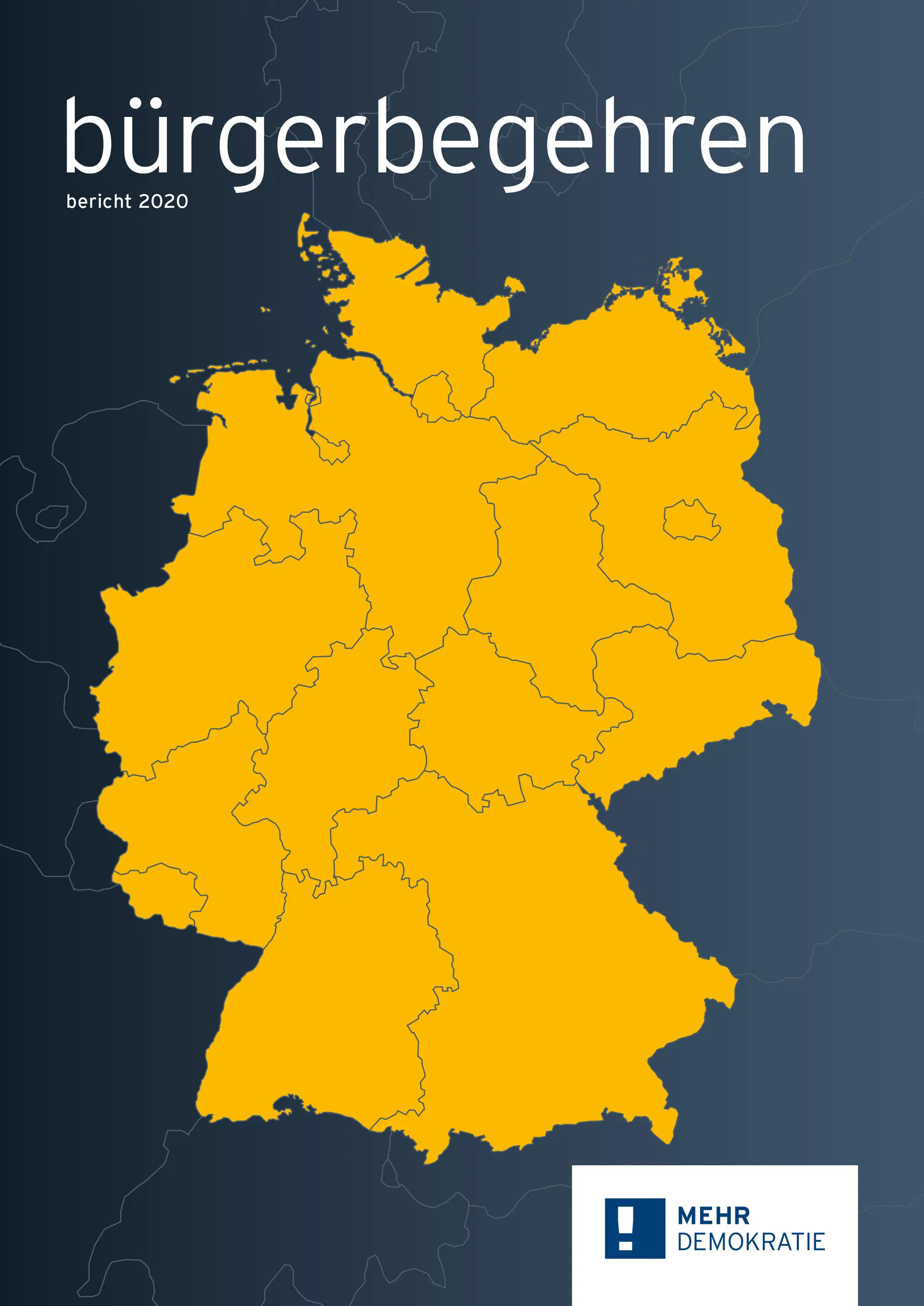 Das Deckblatt vom Bürgerbegehrensbericht 2020, ist zu sehen.