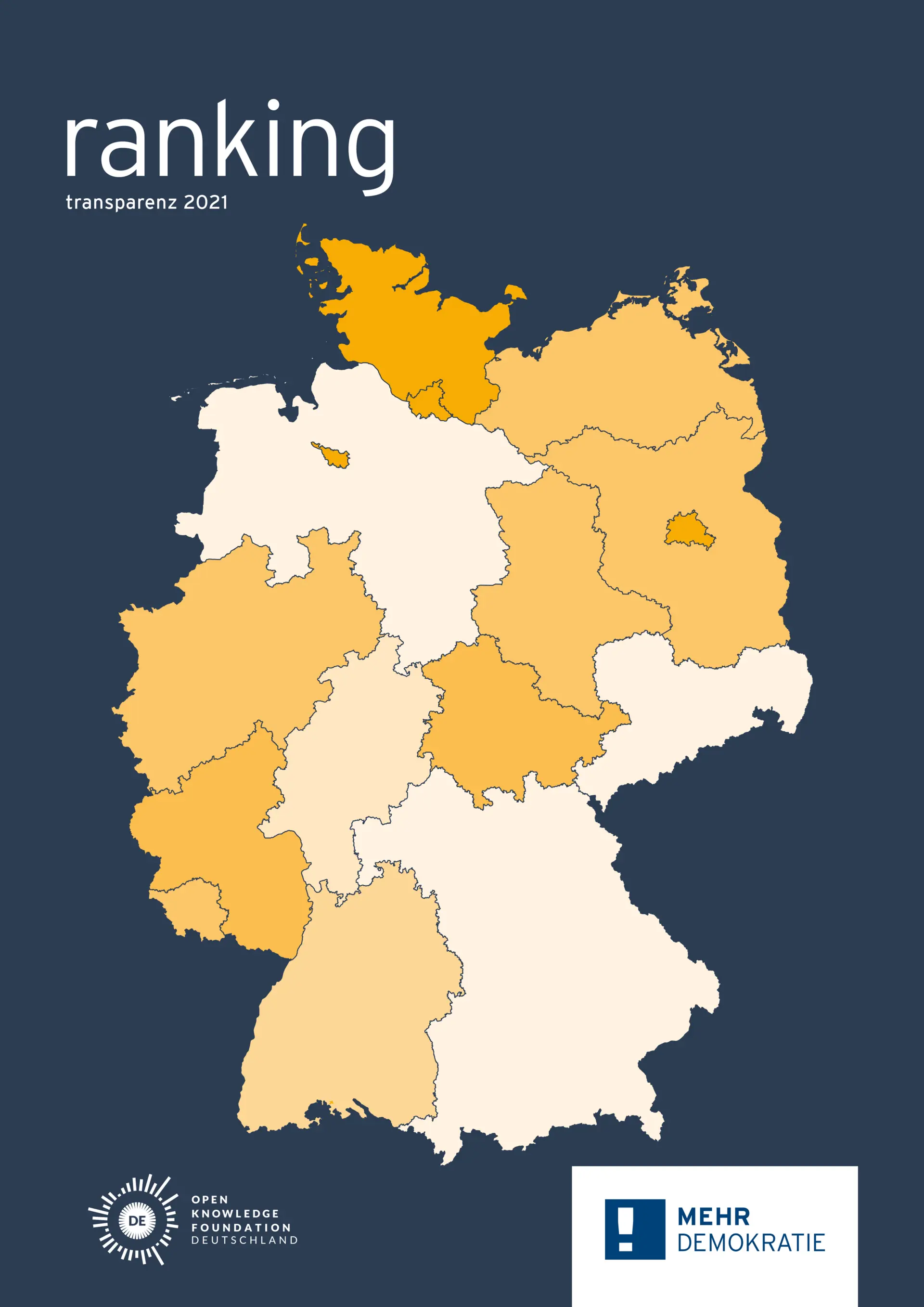 Das Deckblatt vom Transparenzranking 2021, ist zu sehen.