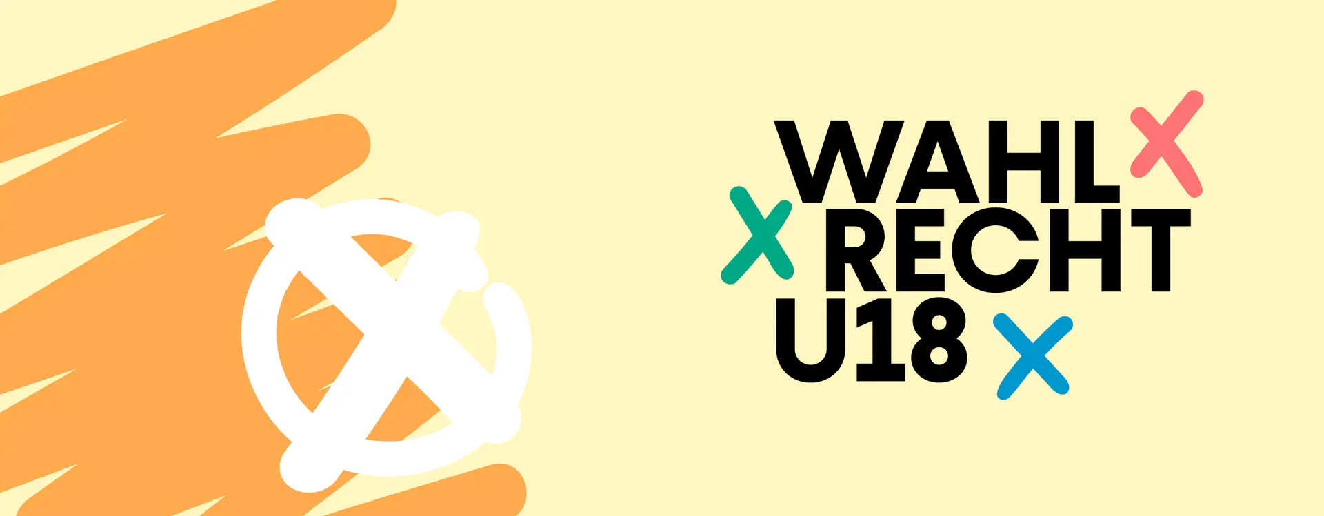 Auf dem Bild steht "WAHLRECHT U18".