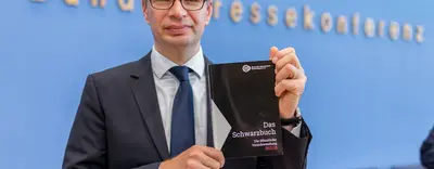 Ein Foto von der Bundespressekonferenz.
