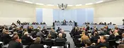 Der Landtag von Baden-Württemberg ist auf dem Bild von innen zu sehen.