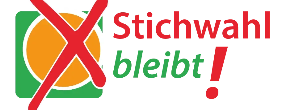 Auf dem Bild ist ein Kätchen mit einem Kreuz zu sehen und daneben steht "Stichwahl bleibt!".