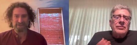 Bildschirmfoto aus einem YouTube-Video mit Josh und Ted Wachtel. Beide blicken aus Bild-Kacheln der Videokonferenz-Plattform Zoom in die Kamera
