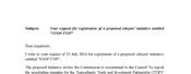 Das Deckblatt vom PDF "Antwort EU-Kommission" ist zu sehen.