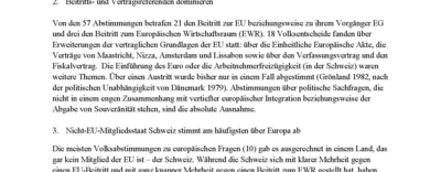 Ein Papier mit 10 Fakten & Thesen zu Volksentscheide zu EU-Frage.