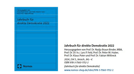 Cover des Buches Jahrbuch für direkte Demokratie 2022