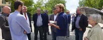 Der Bundeslandwirtschaftsminister war zu Besuch, bei einem Informationsstand von Mehr Demokratie.