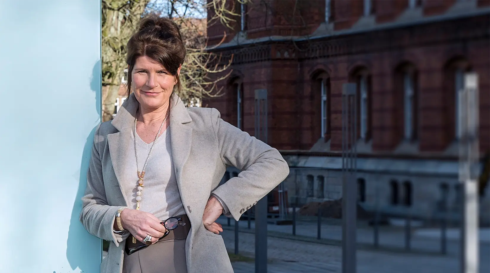 Ein Porträt von Claudine Nierth. Sie ist Bundesvorstandssprecherin.