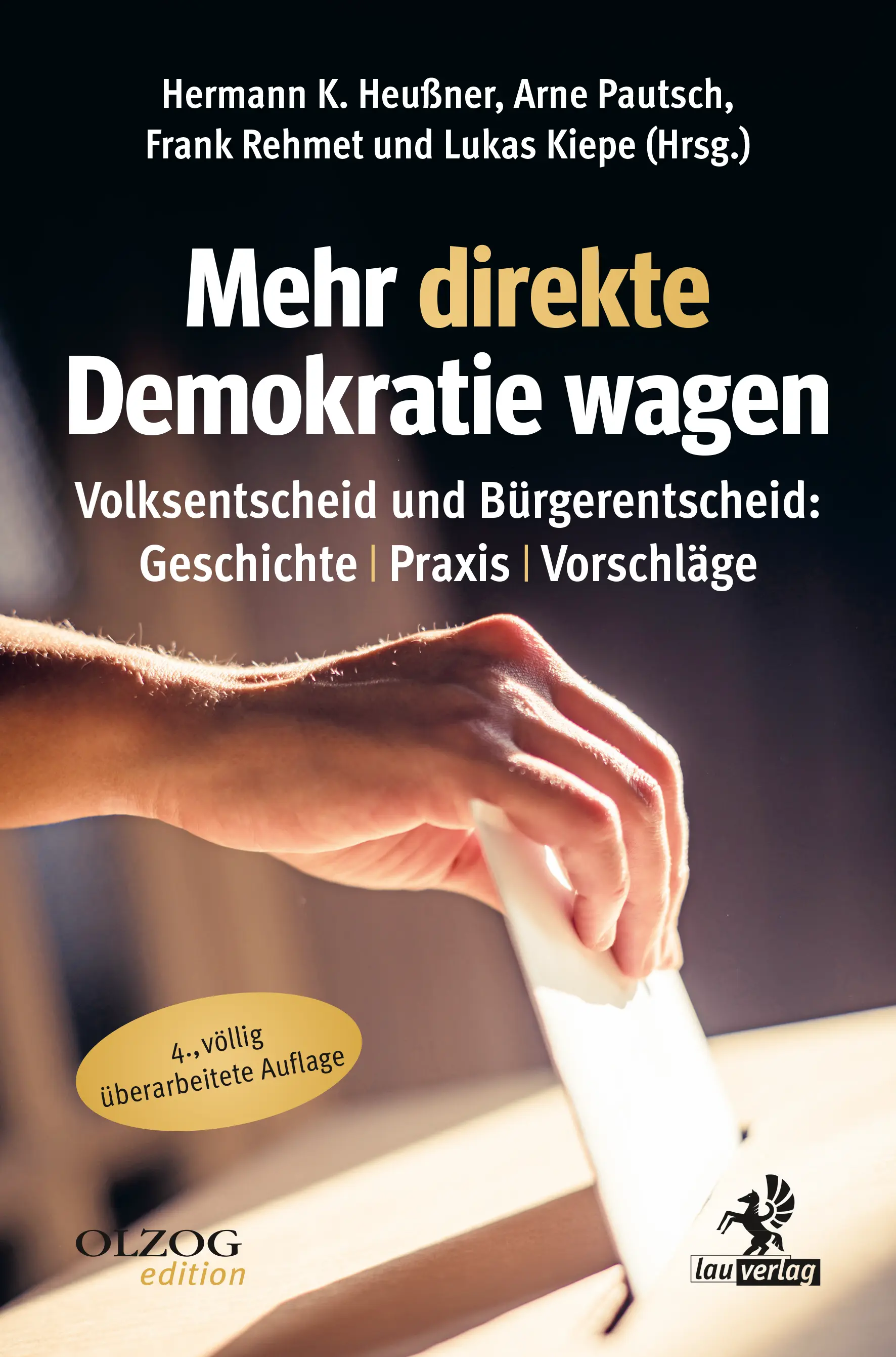 Das Deckblatt vom Buch "Mehr direkte Demokratie wagen", ist zu sehen.
