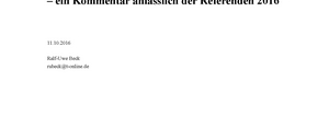 Das Themenpapier "Die neue Angst vor der direkten Demokratie - ein Kommentar anlässlich der Referenden 2016".