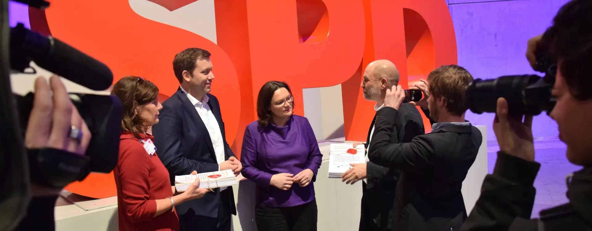 Ein Bild vom SPD Parteitag.