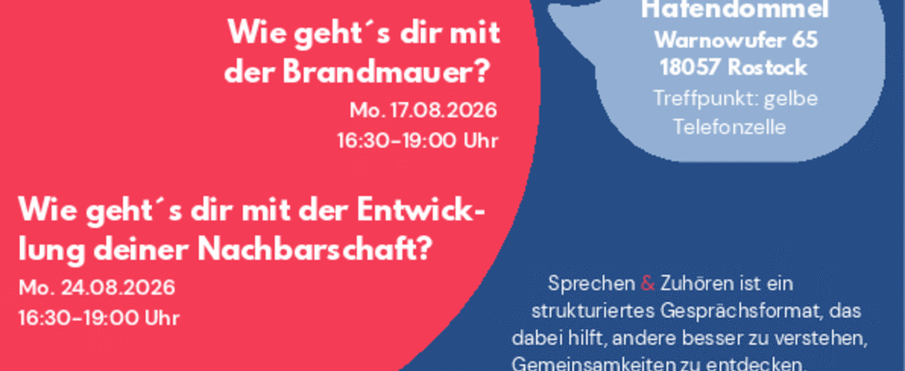Bild zur Veranstaltung Sprechen & Zuhören: Wie geht es dir mit der Entwicklung deiner Nachbarschaft?