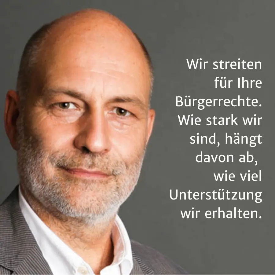 Ein Porträt von Ralf-Uwe Beck. Er ist Bundesvorstandssprecher.
