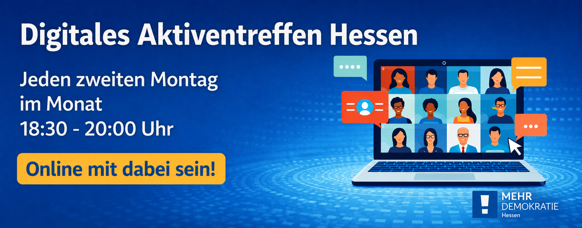 Bild zur Veranstaltung Online Aktiventreffen Hessen
